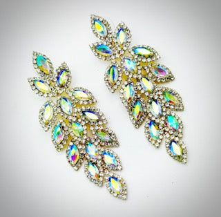 Glitzy Girl 4614 AB Leaf Earring